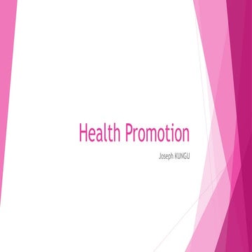 Health Promotion.presentation slides for NE