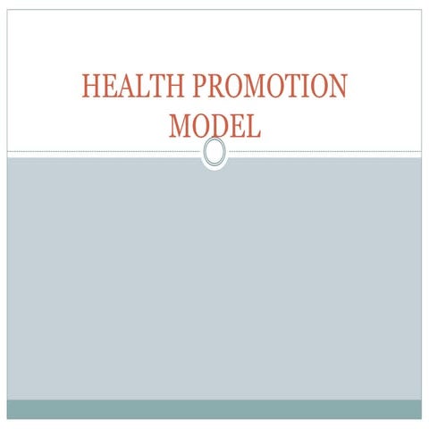 Health promotion model