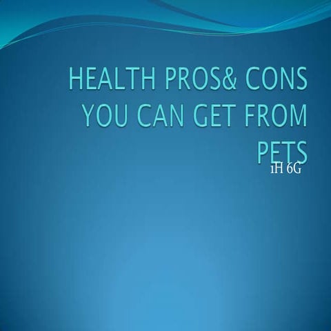 Health pros& cons you can get from