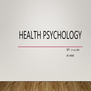Health psychology