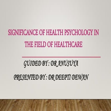 Health psycohology