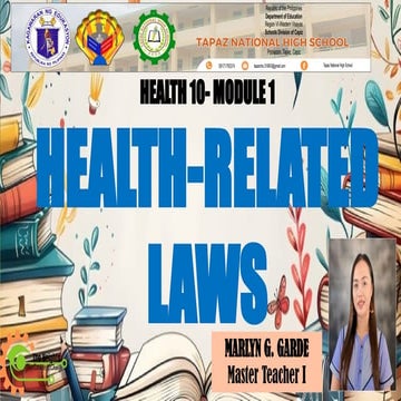HEALTH RELATED LAWS- This is Module 1,Tpoic 1 | PPTX