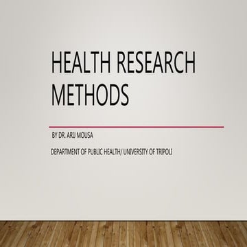 Health research methods arij lect