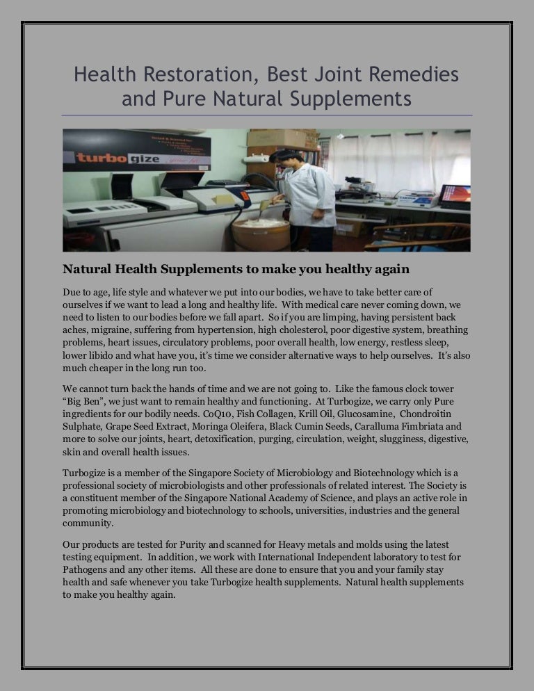 Health restoration singapore