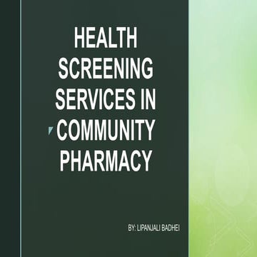HEALTH SCREENING SERVICES IN COMMUNITY PHARMACY .pptx