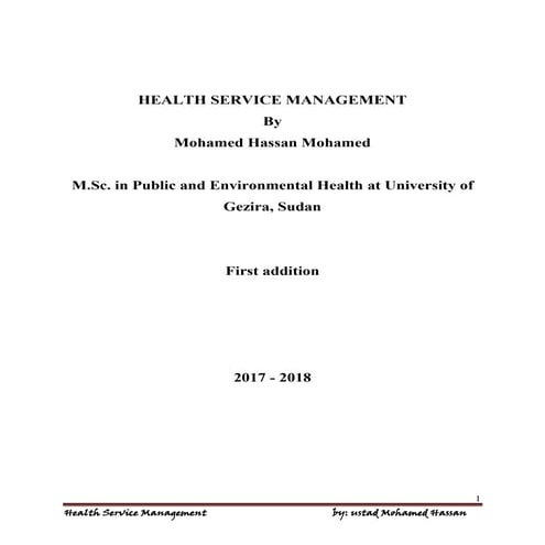 Health service management(2)