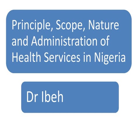 HEALTH SYSTEMS IN NIGERIA | PPTX