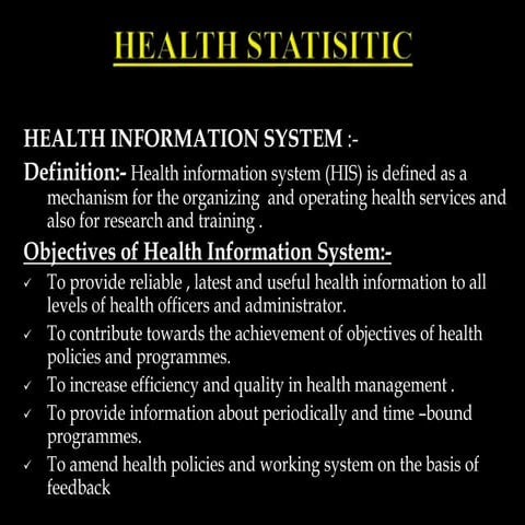 Health statisitic