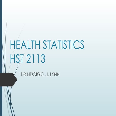 HEALTH STATISTICS HST 2113 LESSON 9..pptx