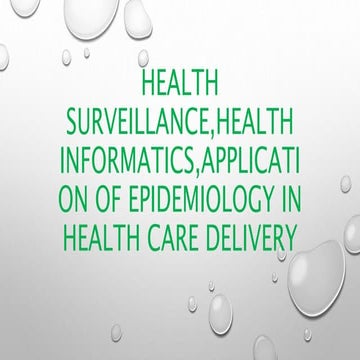 Health surveillance hi ep hds