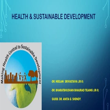 Health and Sustainable Development | PDF