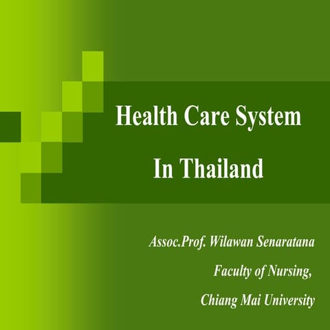 APO The Kingdom of Thailand Health System Review (Health in Transition ...