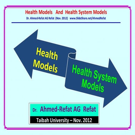 Health system models-an overview