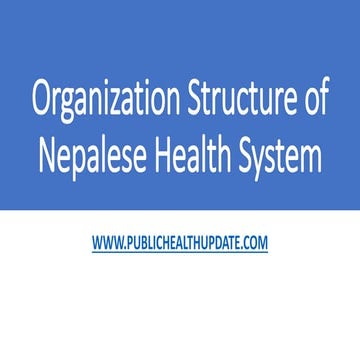 Organization Structure of Public Health System in Nepal