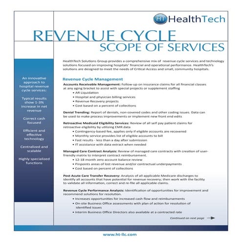 Health Tech Scope Of Services