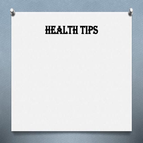 Health tips