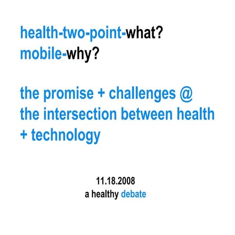 Health two point what debate v0.1