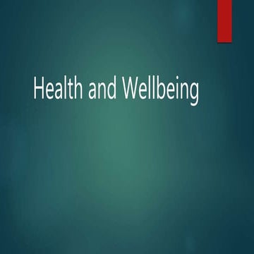 Health & well-being