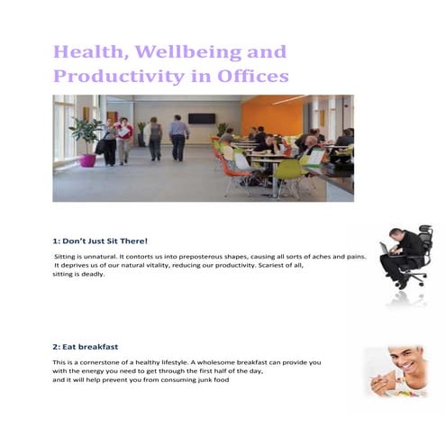 Health, wellbeing and productivity in offices