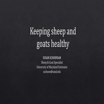 Keeping them healthy