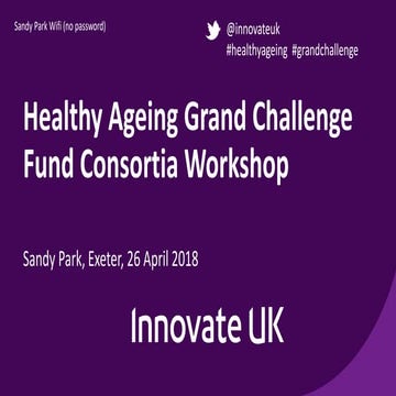 Healthy ageing grand challenge fund