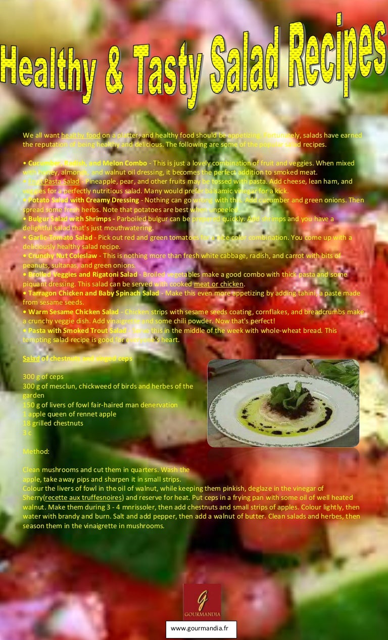 Healthy and salad recipes