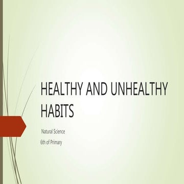 Healthy and unhealthy habits | PPSX