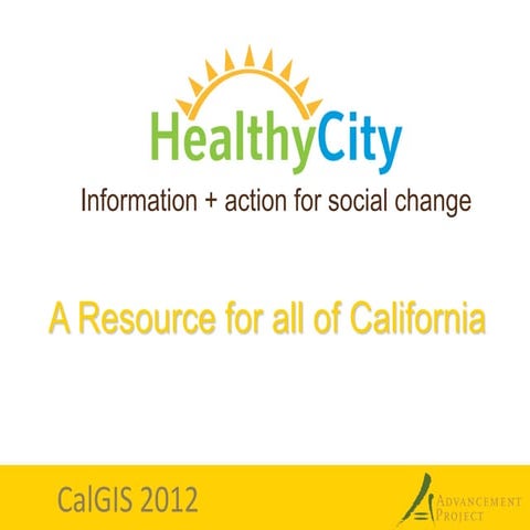 HealthyCity.org:Web GIS for Social Change