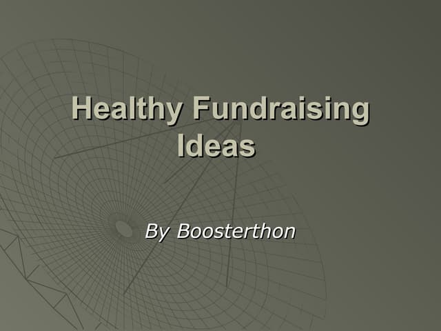 Healthy fundraising ideas by boosterthon