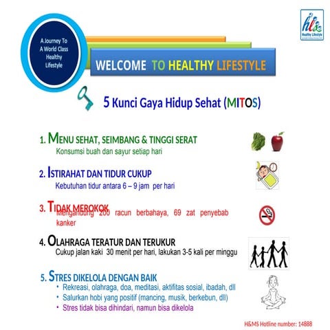 Healthy Lifestyle - Kunci Gaya Hidup Sehat.ppt