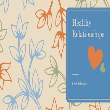 Healthy relationships