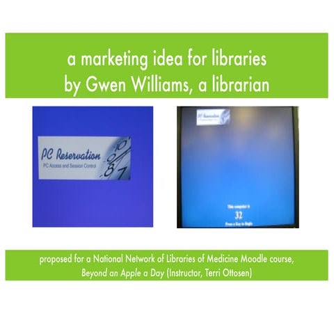 Healthy Screensavers: a marketing idea for libraries