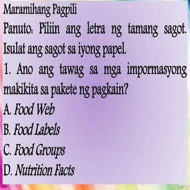 Health yunit i aralin 1