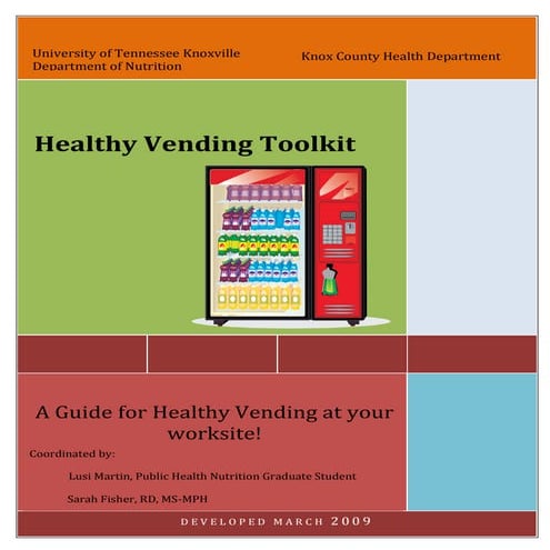 Healthy Vending Toolkit | PDF