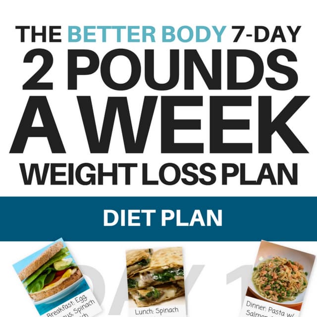 Healthy Weight Loss Diet Plan To Lose 2 Pounds A Week