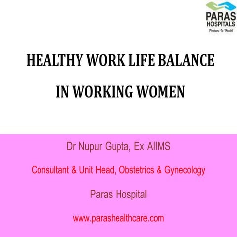 Healthy work life integration