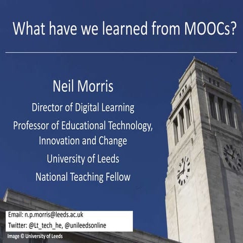 OER and MOOC strategy University of Leeds HEA / CLL