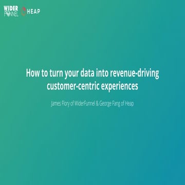 How to turn your data into revenue-driving customer-centric experiences