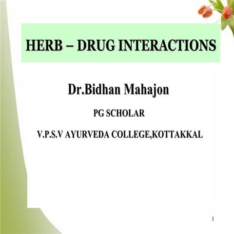 Hearbs drugs interaction