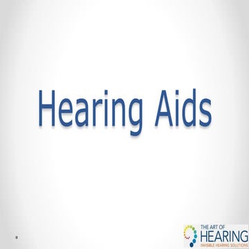Presentation on hearing aids technology | PDF