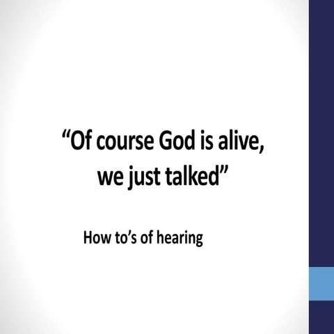 Hearing God part 2