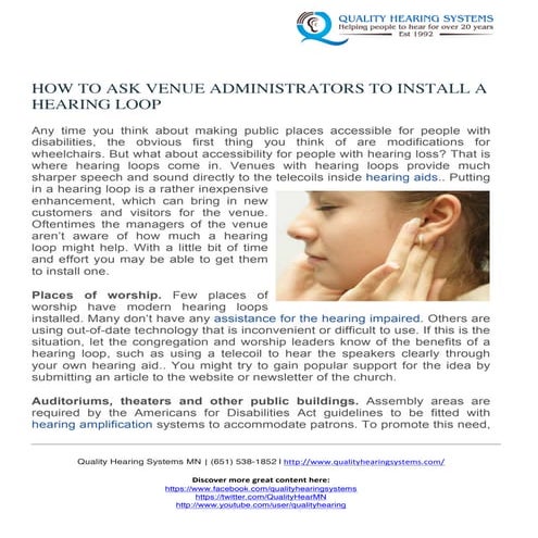 How a Hearing Loop System Operates | PDF