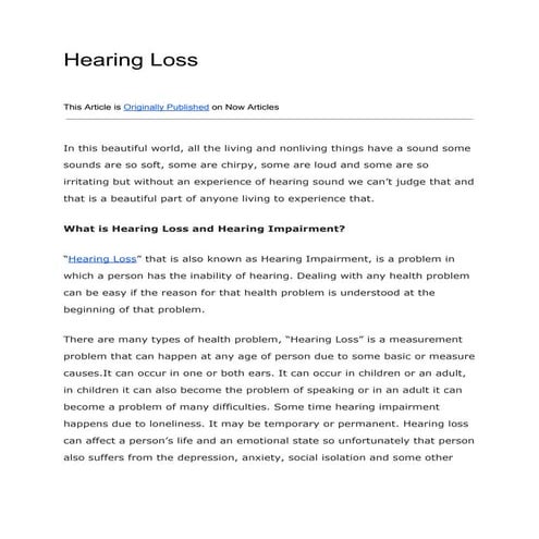 Hearing loss