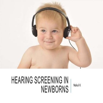 Hearing screening in newborns