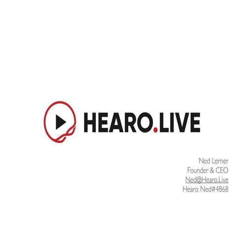 Hearo.Live - Batch 25 Demo Day