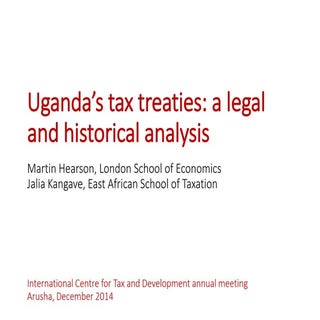 Uganda’s tax treaties: a legal and ...