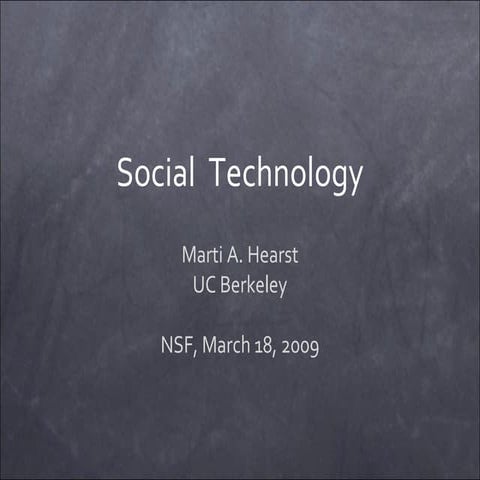 Social Technology