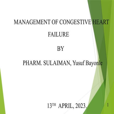 Role of Clinical Pharmacist in Management of Congestive Heart Failure ...