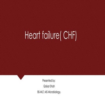 Pathophysiology of Heart failure | PPT