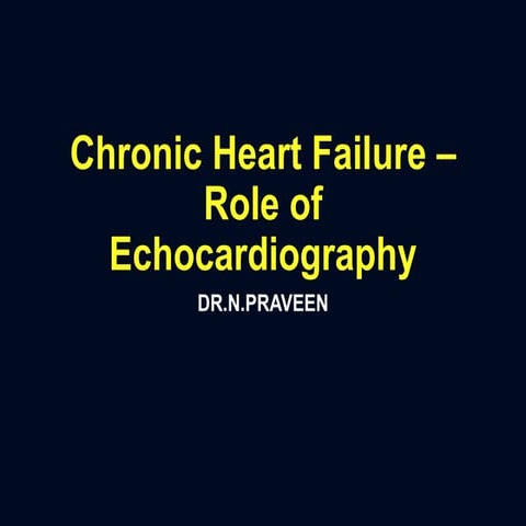 Heart failure - Echocardiography